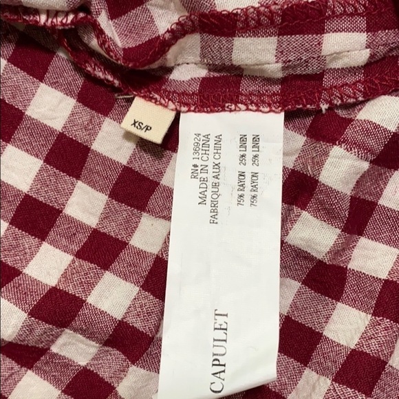 NWT CAPULET Revolve off shoulders Gingham dress SX - Picture 10 of 10